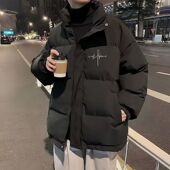 冬季 加厚棉服三件套男休闲宽松潮牌学生保暖套装 痞帅风外套面包服