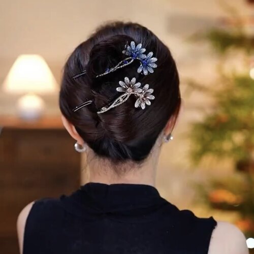 优雅花朵抓夹高级感气质百搭发饰女春夏韩式法式鲨鱼夹妈妈扭扭夹