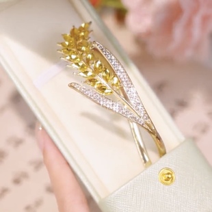 气质麦穗水钻扭扭夹后脑勺盘发一字夹横夹外出百搭青蛙扣发夹头饰