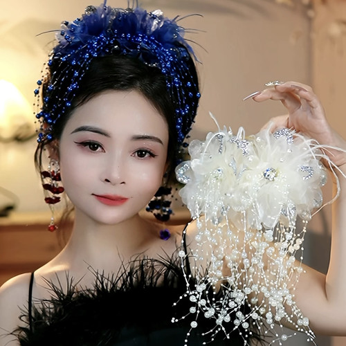 韩式复古抓夹绢纱显发量发夹高级