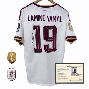 26西班牙亚马尔 客场印签签名球衣 lamine yamal football jersey