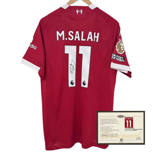 25-26 LFC 萨拉赫 签名球衣 印签足球服 球员版soccer jersey