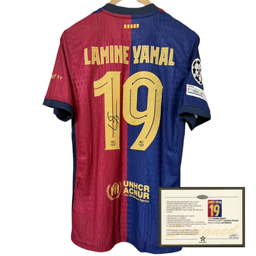 24-25巴萨亚马尔印签签名球衣football jersey