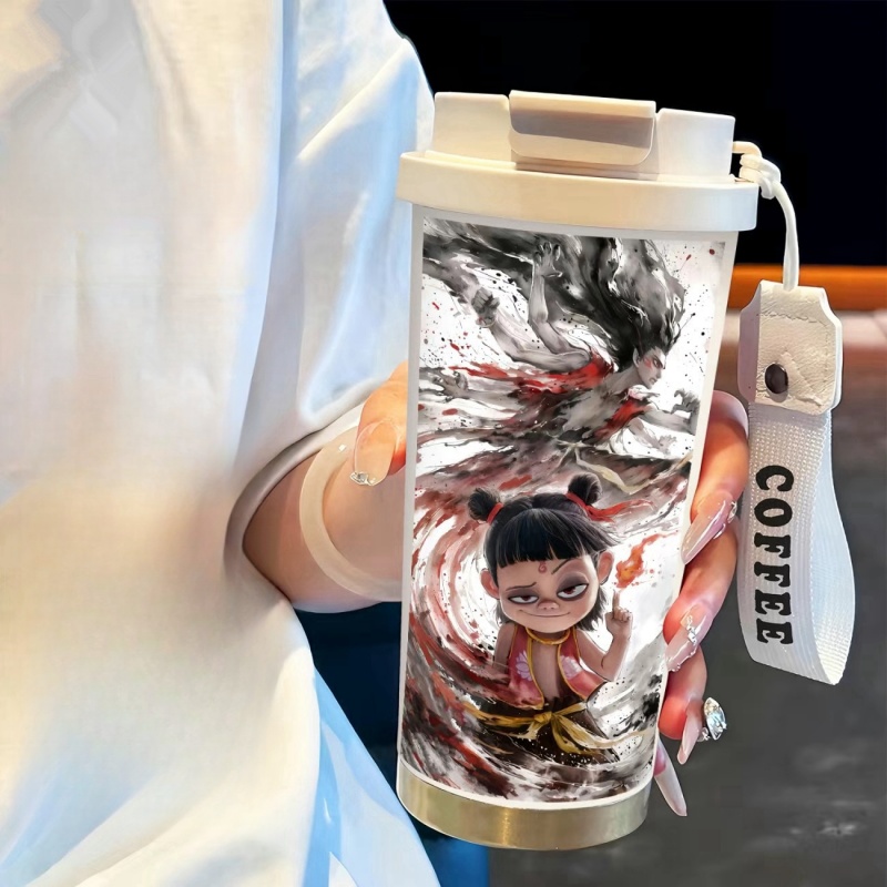 敖丙哪吒水杯316不锈钢保温杯高