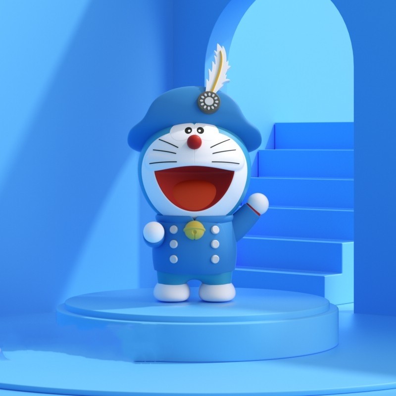 多拉爱梦手办丁当猫车载摆件哆唻a