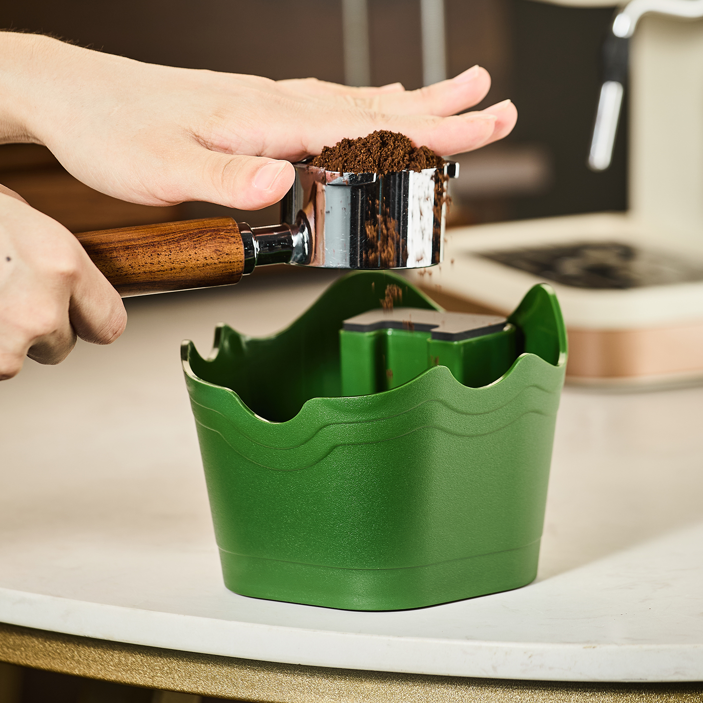 咖啡大号粉渣桶塑料迷你敲渣桶圆形敲渣槽家用咖啡机专用废渣盒