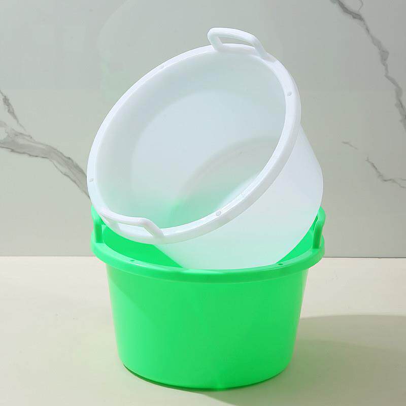 收纳桶蔬菜水果海鲜萝筐可手提篮按摩足浴盆洗脚盆圆形加深塑料盆