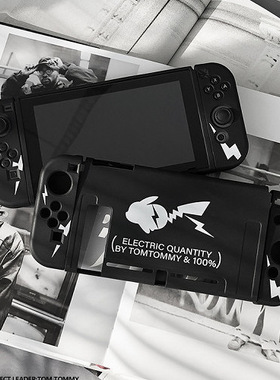 SWITCH OLED保护壳NS续航保护壳硅胶TPU软壳 黑色皮卡丘