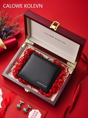 Британский CALOWE KOLEVN, мужской кошелек из натуральной кожи, короткий, новинка 2025 года, кошелек из телячьей кожи, подарок