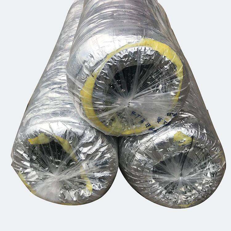 铝箔夹筋保温软管新风中央空调软管玻纤布软管伸缩管钢丝保温软管
