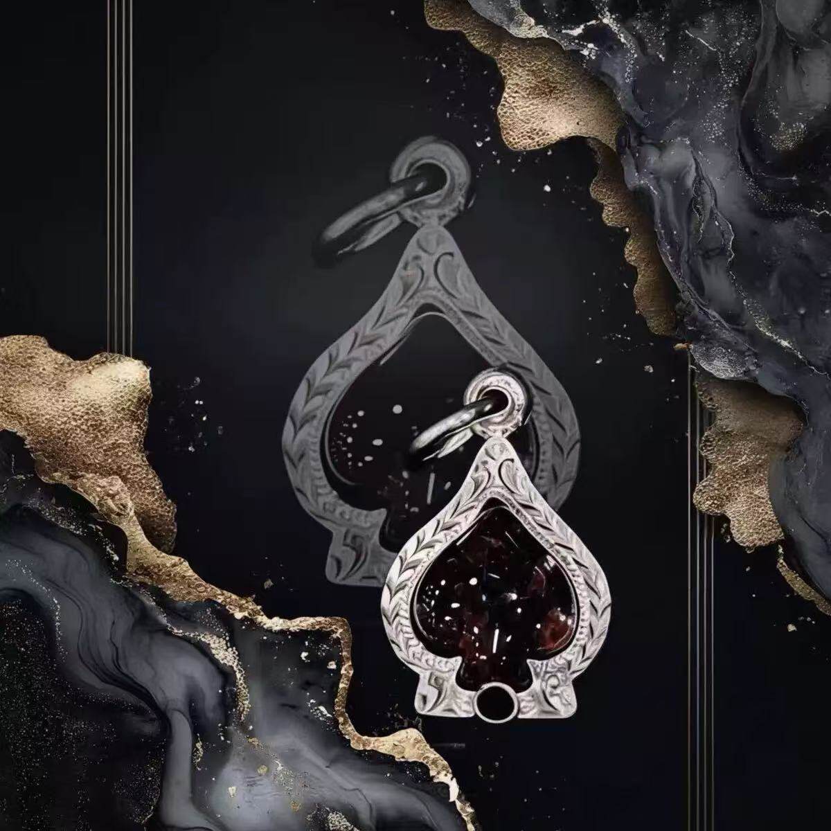 泰国佛系牌 鲁士坤皮 黑桃A吊坠正品  原庙真品泰牌