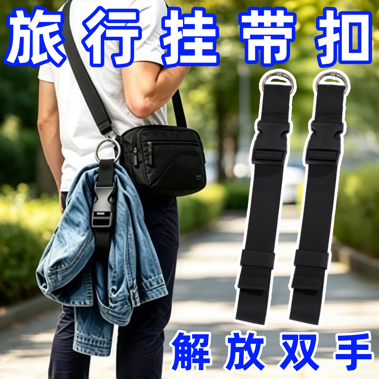 旅行登山包出行挂扣行李箱背包衣服夹子袋手袋夹便携绳钩游出国