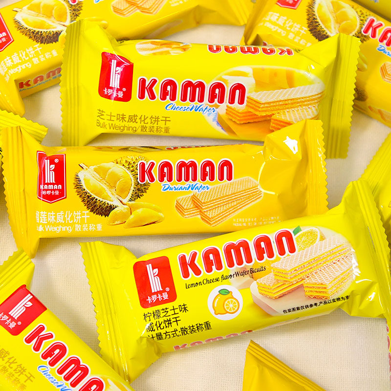 卡罗卡曼芝士威化饼干榴莲柠檬芝士味小包装宿舍解馋充饥零食小吃,零食/坚果/特产,威化饼干,淘宝优惠券,粉丝福利购,淘宝优惠卷