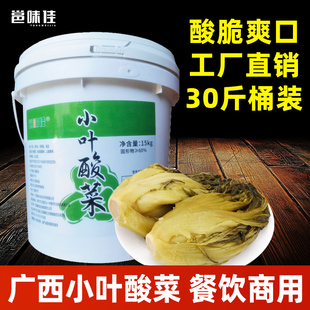 广西小叶酸菜桶装 腌制芥菜酸脆泡菜30斤大桶酸菜鱼批发餐饮商用