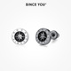 爆款 新款 黑色耳环潮牌高级感耳饰女 You八芒星纯银耳钉男士 Since