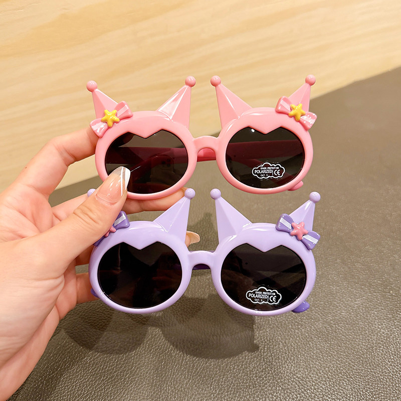 儿童眼镜卡通库洛米可爱硅胶偏光