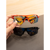 儿童太阳镜男女童骑车眼镜个性 宝宝运动户外骑自行车防紫外线墨镜