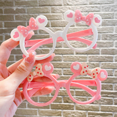 宝宝眼镜框卡通米奇可爱女童无镜片眼镜架儿童潮时尚 女孩装 饰墨镜