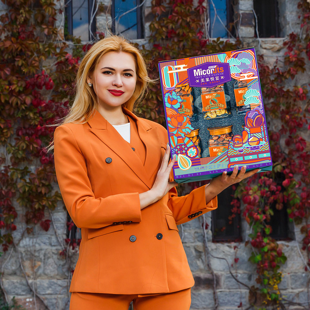 美荻斯国潮 美果悦宴1066g春节送礼坚果零食礼盒果仁