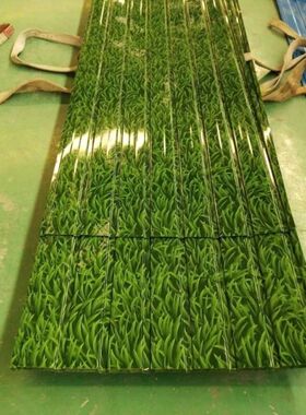 绿色小草彩钢板锌板铁皮板养殖彩钢板镀锌板围墙铁皮瓦屋顶瓦平