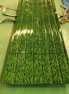 小草绿围墙板彩钢板隔热板彩钢瓦铁皮围栏市政围挡石棉瓦遮雨棚