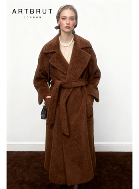 《鹦鹉梨严选》羊驼毛黑标实体店买手店同款廓形外套保暖CY340F2