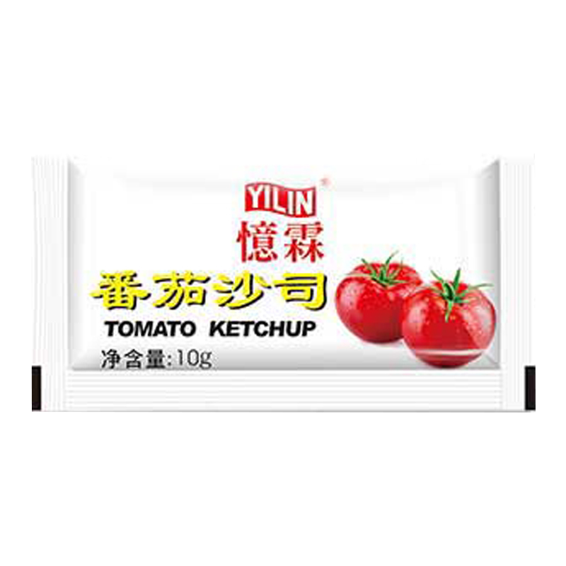 忆霖番茄沙司10g*100包小茄包汉堡店手抓饼薯条披萨番茄酱小包装