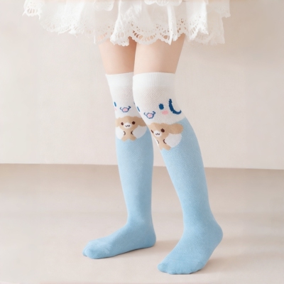 玉桂狗儿童网眼过膝长筒袜