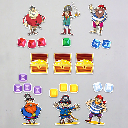 海盗分组比赛教具磁性贴