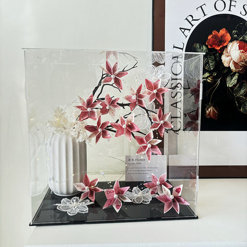 发财树有钱花亚克力永生花花盒