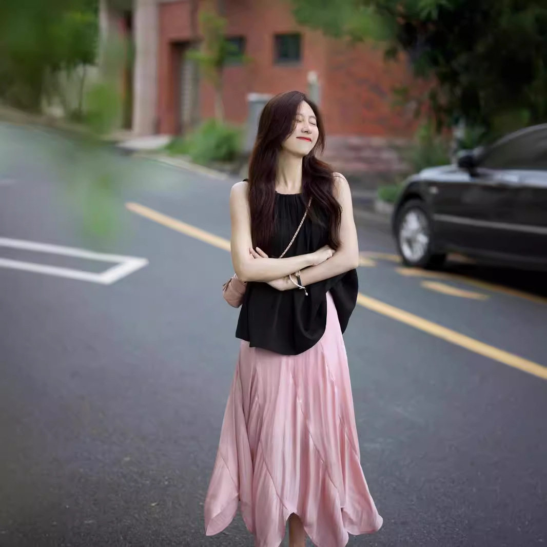 2026年新款夏装时尚套装裙女韩系露肩无袖背心上衣半身长裙两件套