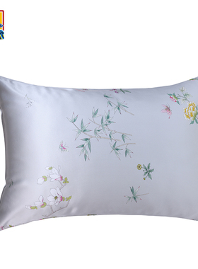 皇锦真丝印花枕套-玉堂富贵（对）HJ11792