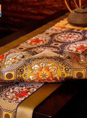 皇锦织锦如意形桌旗-八宝HJ12947