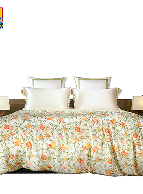 皇锦桑蚕丝印花双人蚕丝被-四季三多系列HJ11675