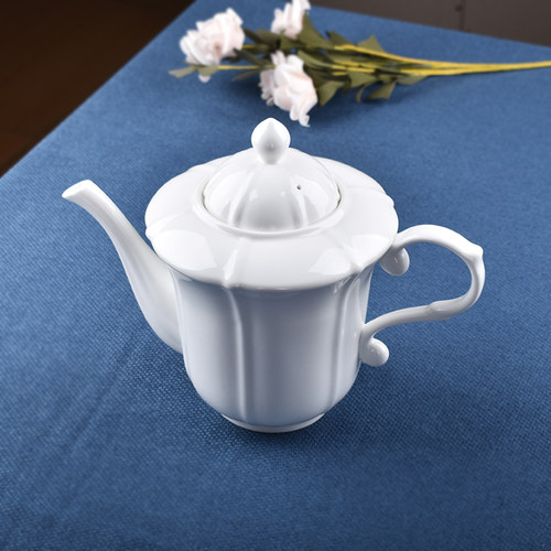 白胎轻奢酒店商用1350ml单壶骨瓷