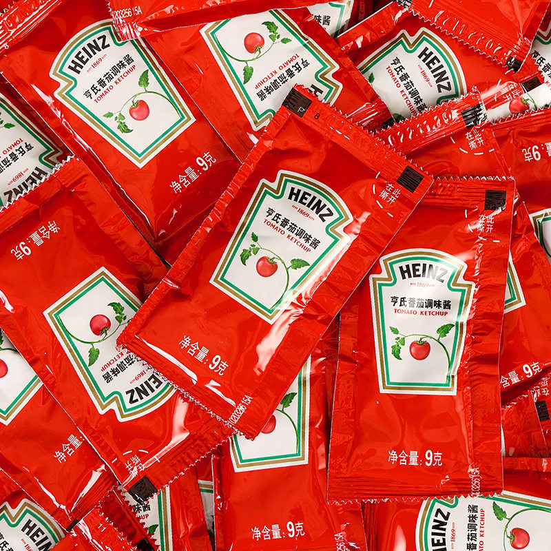 包邮亨氏番茄酱9g*600袋小包番茄沙司汉堡炸鸡薯条调味酱整箱