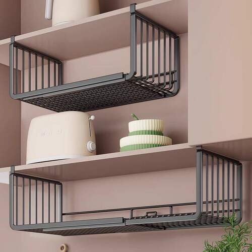 厨房橱柜下挂式可伸缩调料收纳含