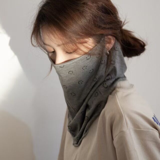 全包围防晒面罩挂耳护颈一体式