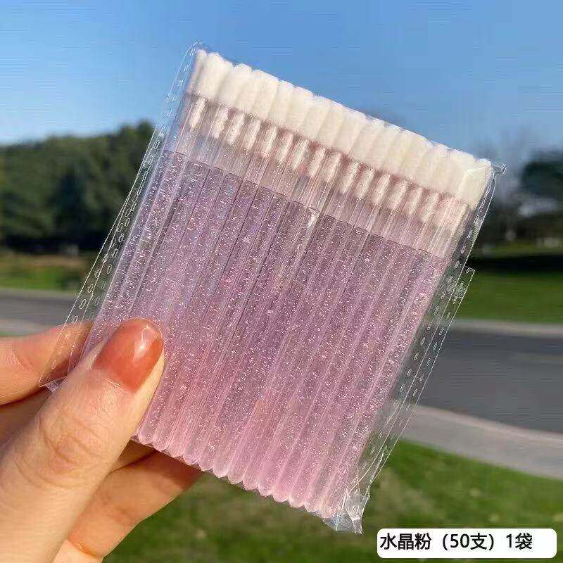 一次性唇刷棒植绒口红刷女唇膏彩釉遮瑕携便化妆师专用美睫清洁棒