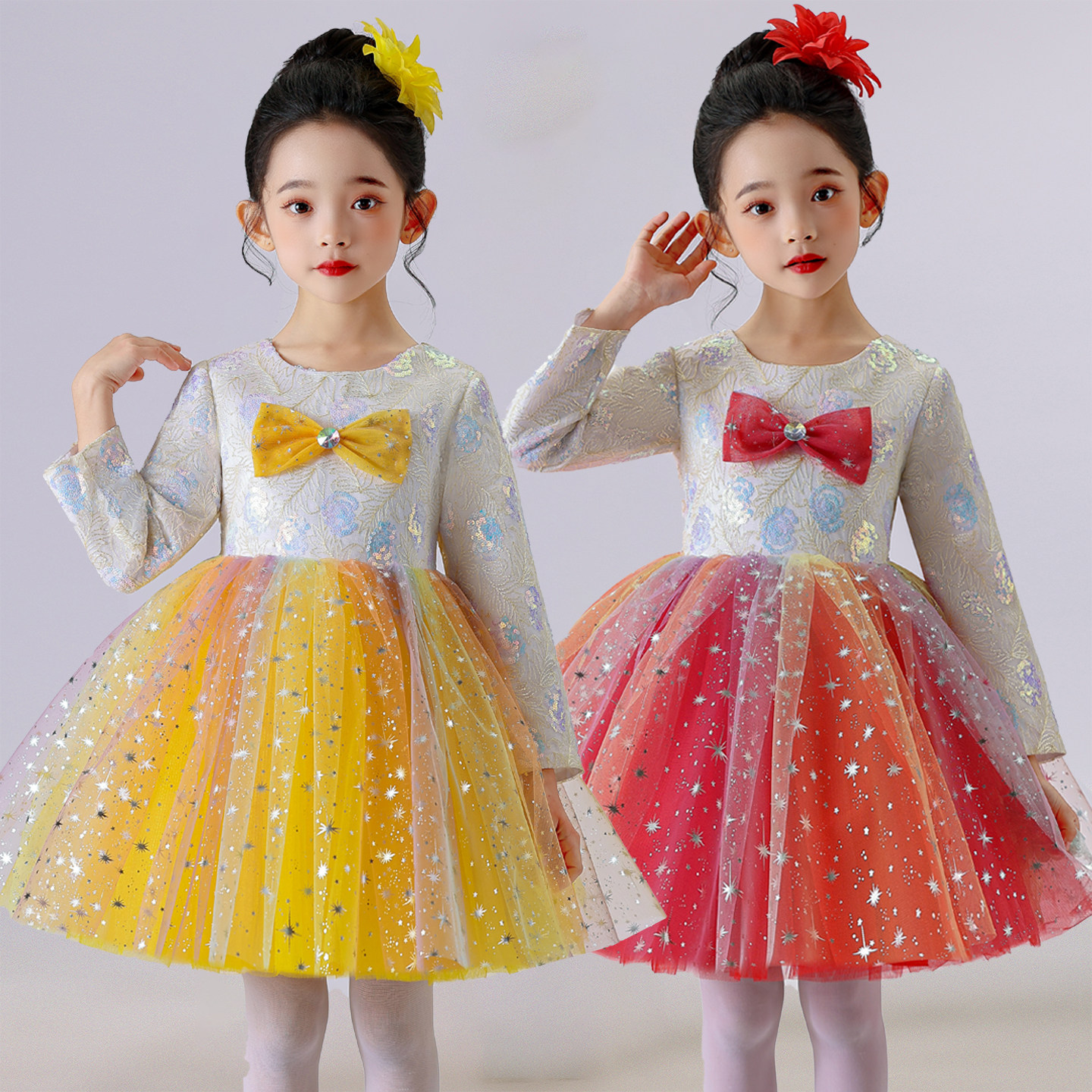 儿童小星星蓬蓬纱裙演出服
