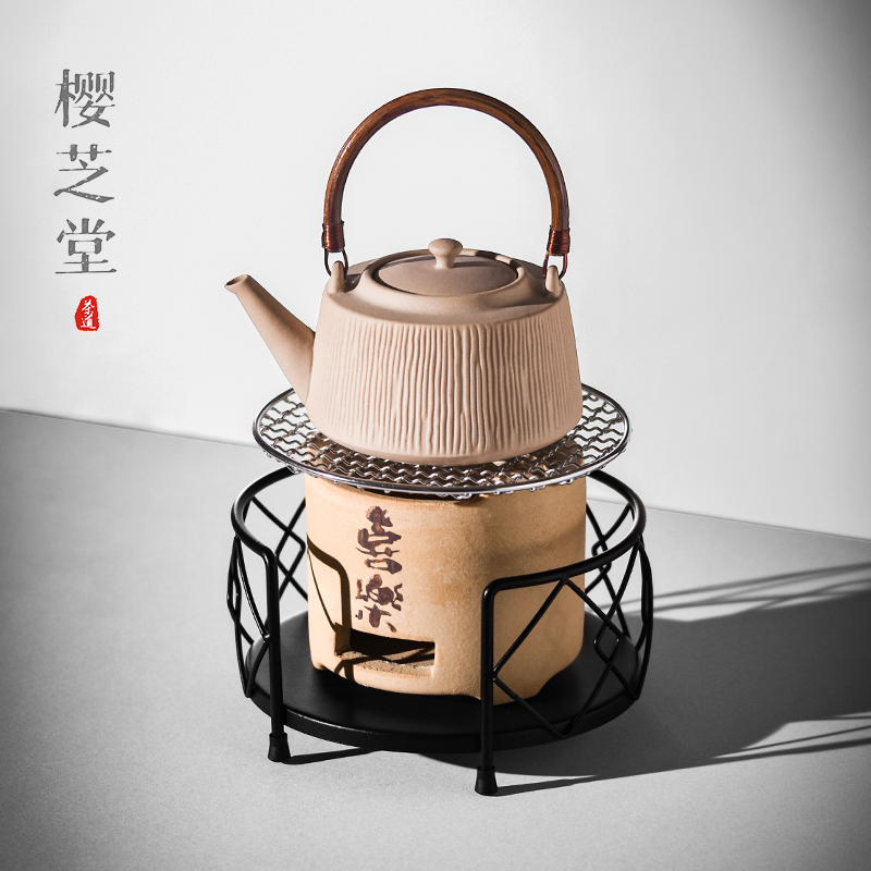 喜乐炭炉围炉煮茶套装明火煮茶炉茶壶茶室用小火炉电陶炉煮水壶