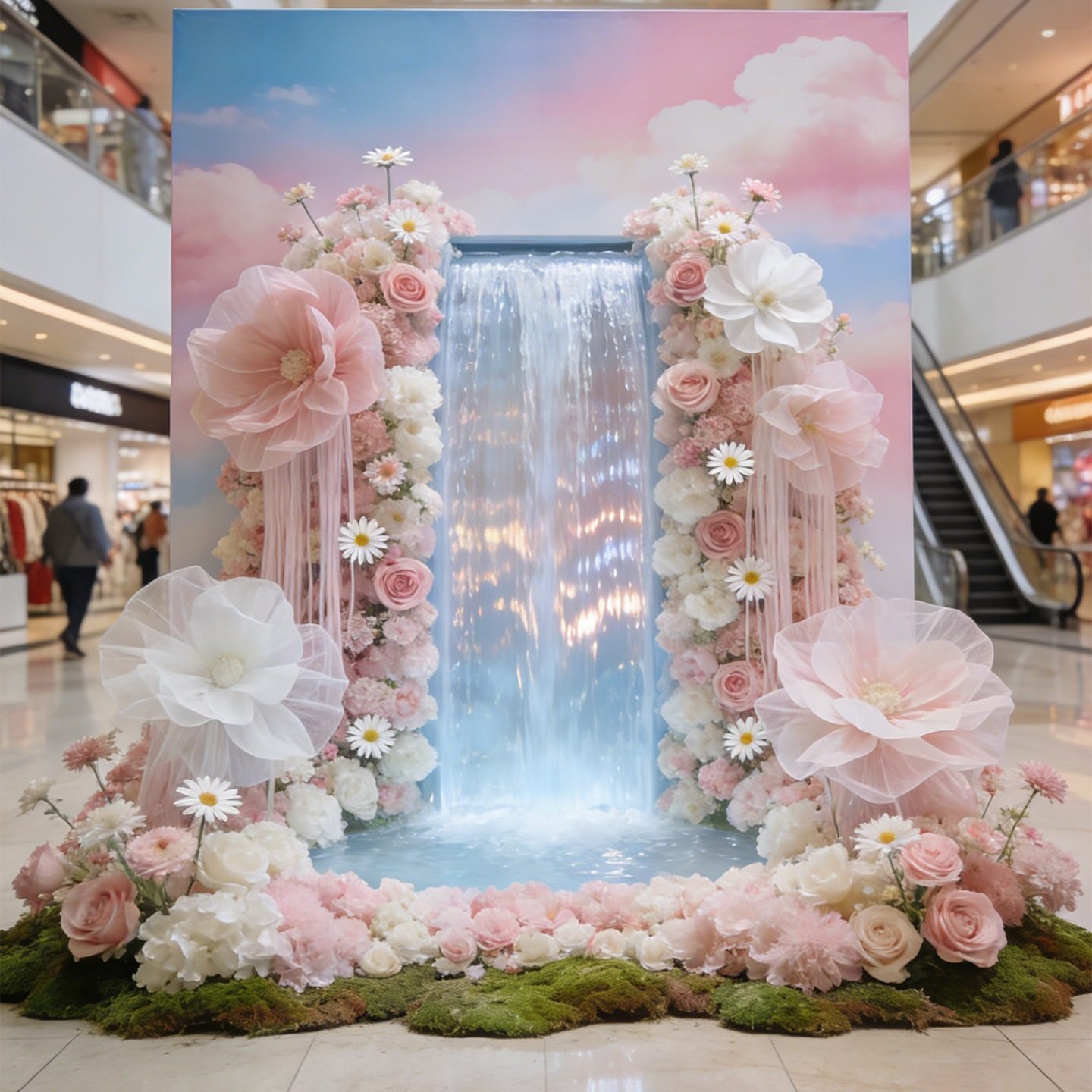 商业纸艺花感瀑布花婚礼装饰花假花摆件商场kt板网红打卡造景,节庆用品/礼品,装扮布置套餐,淘宝优惠券,粉丝福利购,淘宝优惠卷