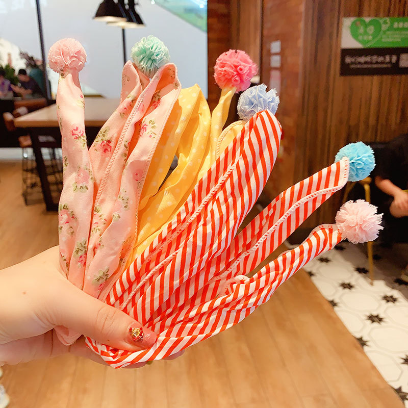 儿童韩版布艺兔子交叉发带女童打结发箍头饰可爱百搭头带潮妞发饰