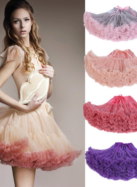 网纱半身裙成人短裙网纱裙蓬蓬裙2025时尚春夏ins欧美tutu裙纯色