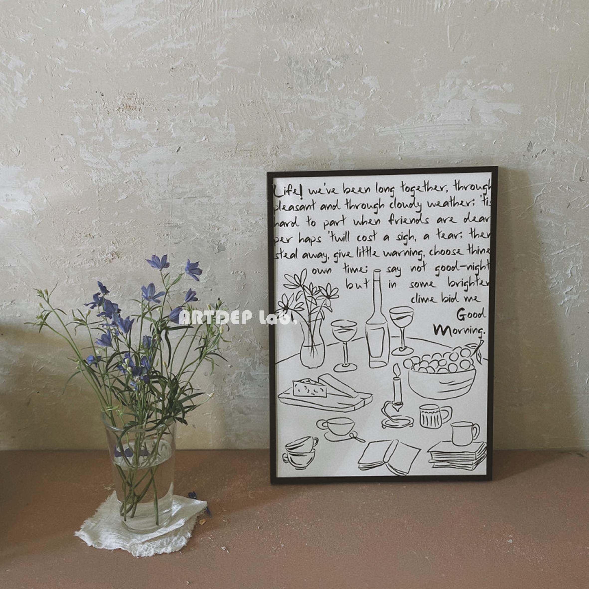 atd法式手写咖啡馆装饰画芯