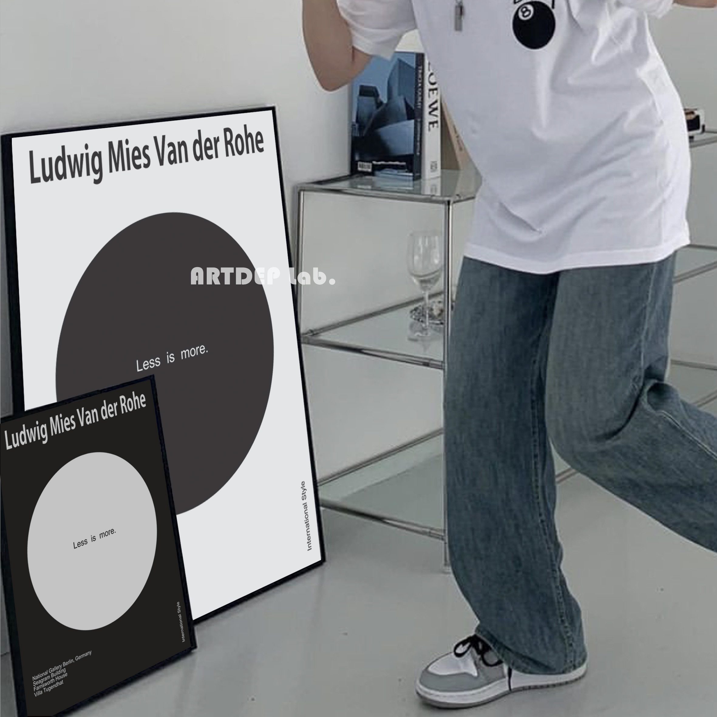 atd原创黑白简约咖啡馆海报