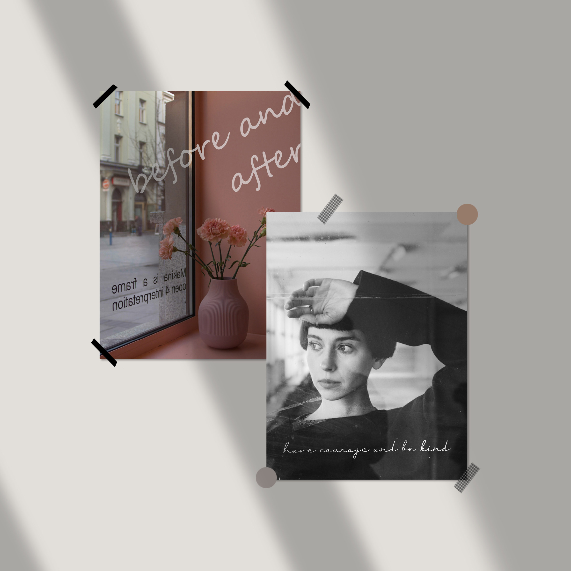 欧洲服装店复古质感杂志摄影卡片