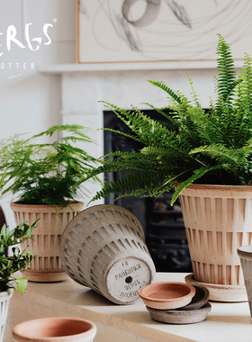 Bergs宝格仕万神殿套装复古桌面庭院别墅私家园林绿植陶土花盆