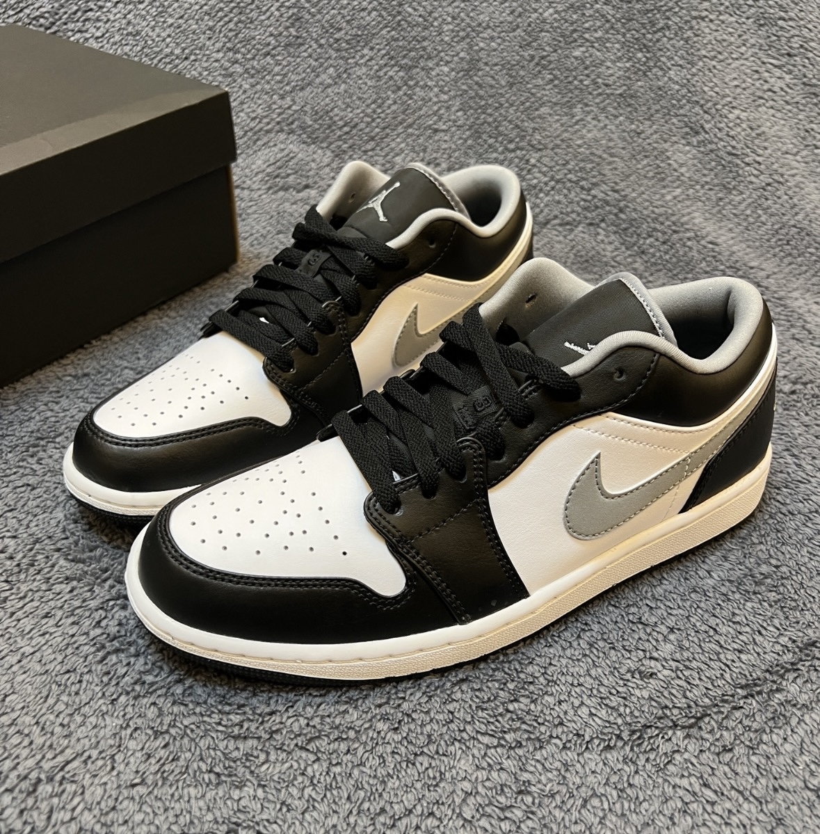 耐克Air Jordan 1 Low AJ1黑白灰低帮553558-040广州xc仓