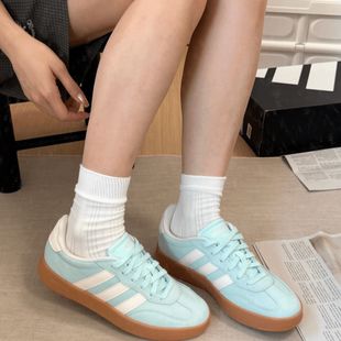 鹏鹏仓 百搭JQ4238 薄荷绿系带休闲运动鞋 阿迪达斯男女2025新款